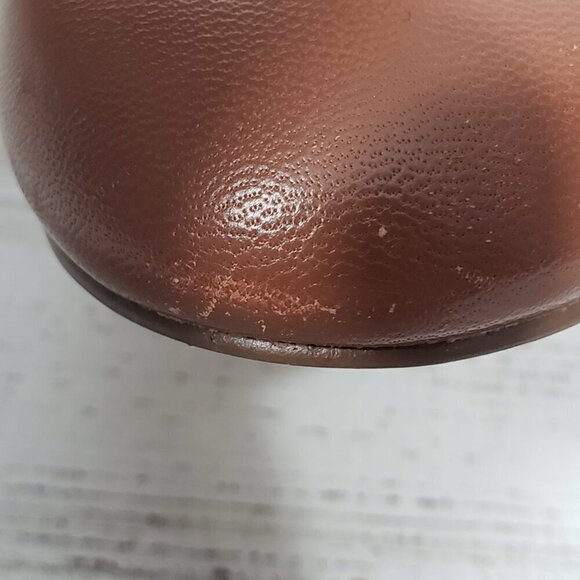 Cole Haan  Camel Brown Leather Heeled Knee Boots  Women's Size 10.5B - Picture 8 of 10